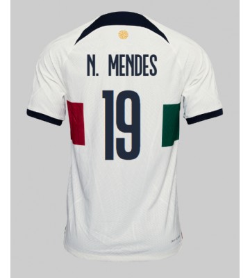 Portugal Nuno Mendes #19 Bortedrakt VM 2022 Kortermet